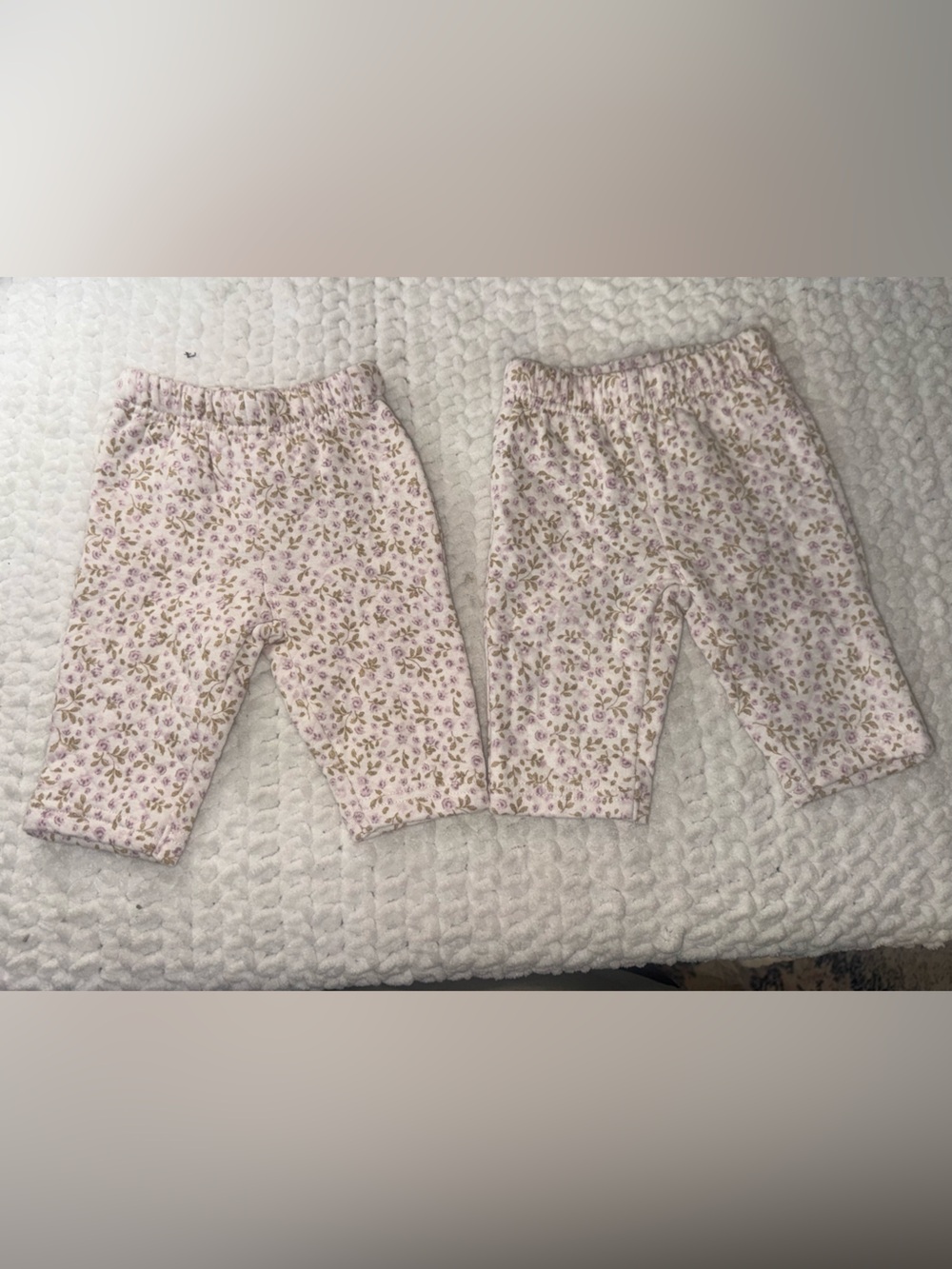 Carter's Light Pink Floral Cotton Jogger Pants